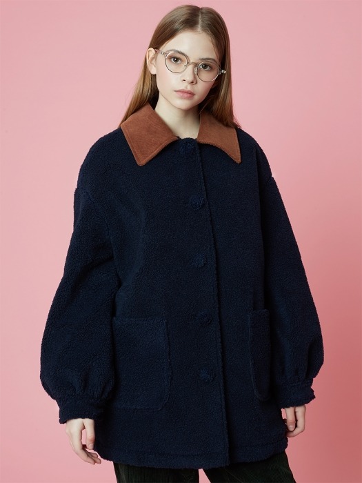 Fleece Coat[Navy]