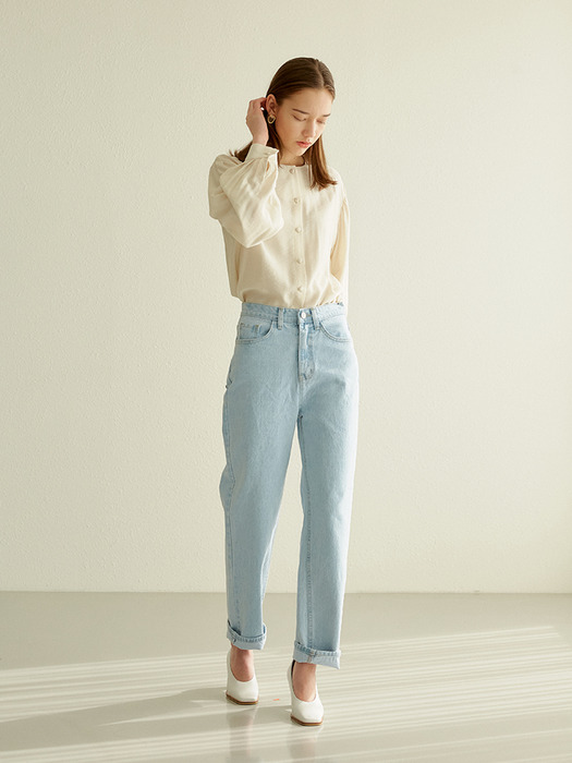 DAILY ROLL-UP JEANS   LIGHT BLUE
