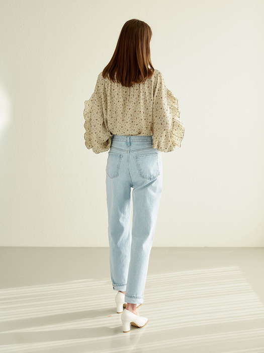 DAILY ROLL-UP JEANS   LIGHT BLUE