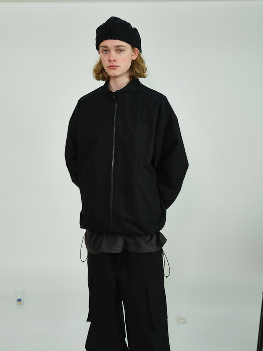 Oversize Raglan Blouson Jacket (Black)