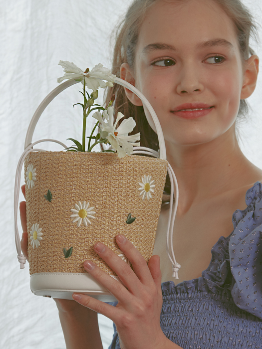 Hey Daisy Garden Bag_White