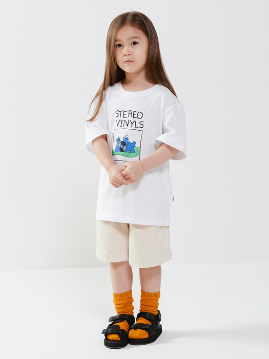 [SM20 SV X Sesame Street] Cookie Monster T-Shirts for Kids(White)
