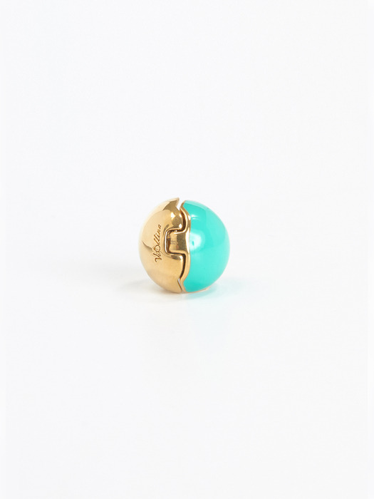 Enamel Ball Earrings_Mint