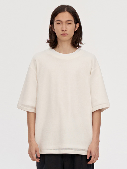 OVERSIZED MESH TEE MEN [WHITE]