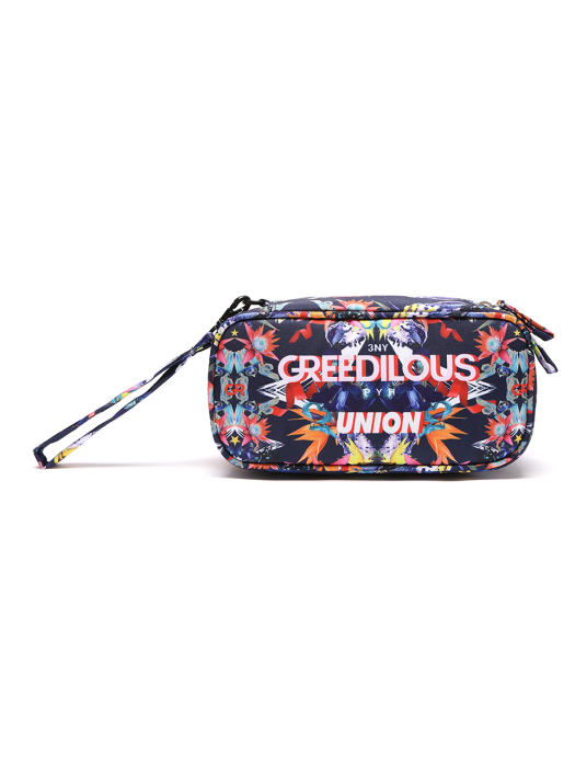 GREEDILOUS X UNIONOBJET FLOWER PATTERN POUCH