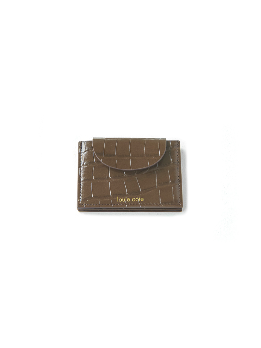 betty card wallet - brown embo