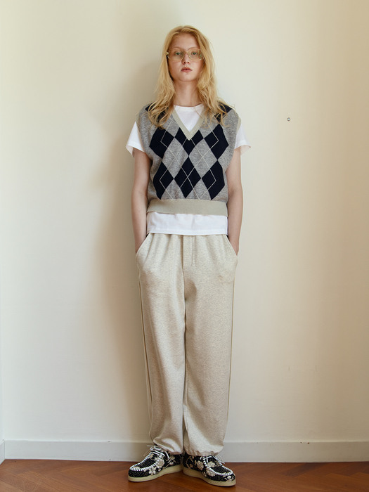 SIDE POINT JOGGER PANTS - IVORY