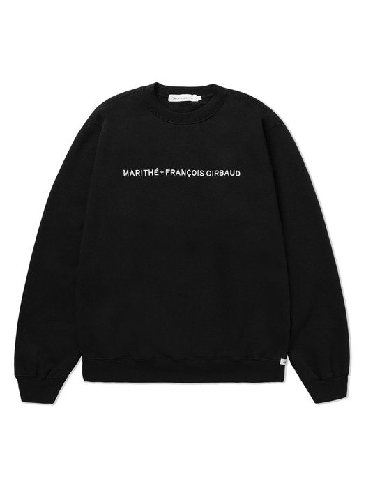 MARITHE FULL SIZE NAME LOGO SWEATSHIRT black