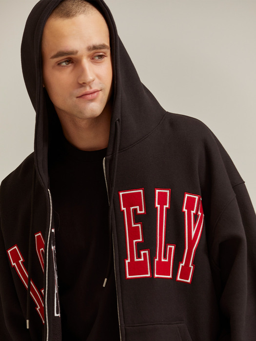 LONELY/LOVELY HOODIE ZIP-UP BLACK