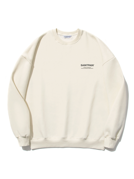 SP Variation Logo Crew Neck-Cream