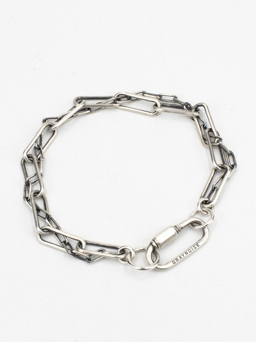 twisted chain link bracelet (silver 925)