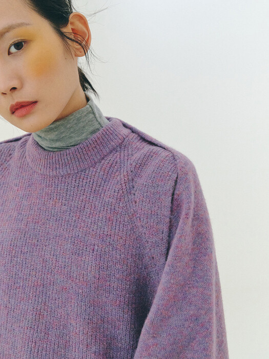 [FECT x RePLAIN] MOHAIR BLEND  CHUNKY TOP (PURPLE)