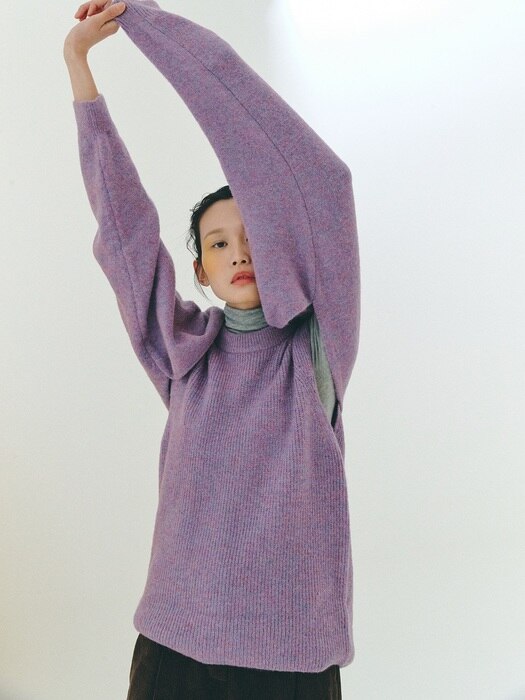 [FECT x RePLAIN] MOHAIR BLEND  CHUNKY TOP (PURPLE)