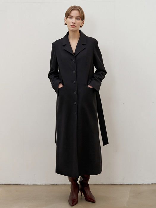 Tailored wool dress - Black