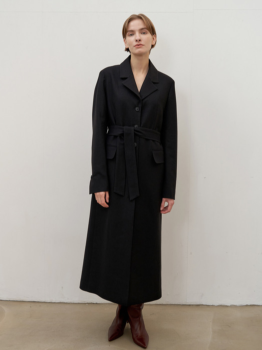 Tailored wool dress - Black