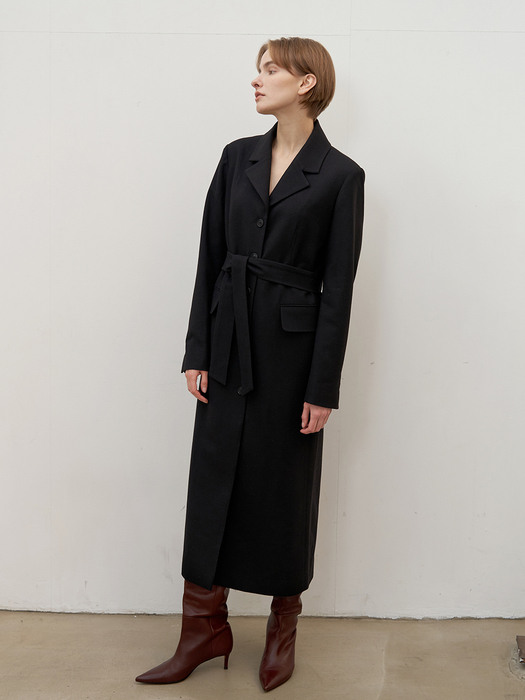 Tailored wool dress - Black