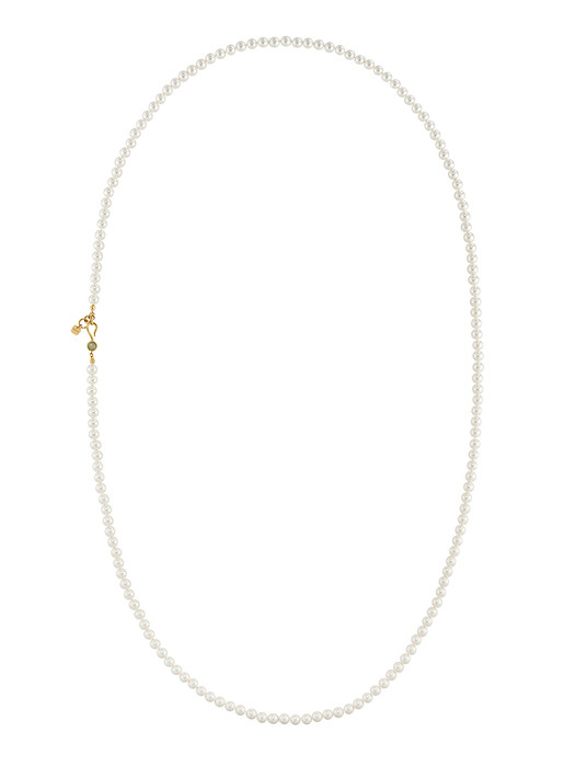 [Silver925] Creme Classic Pearl Long Necklace_NZ1120