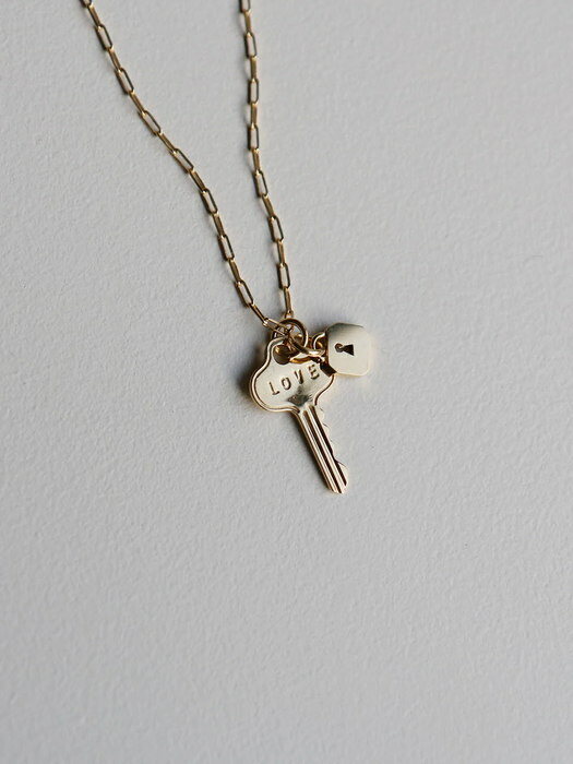 Silver 925 MyKey & Lock Necklace