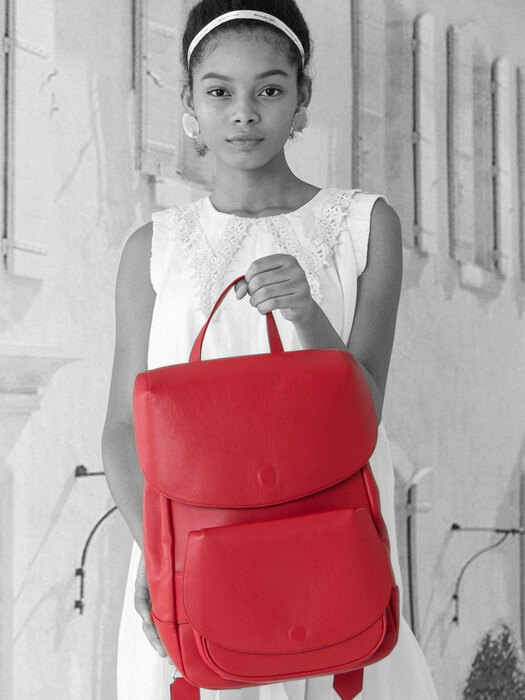 [CLASSIC]INFINITY TOTE BACKPACK & CROSS BAG SET - Lively Red