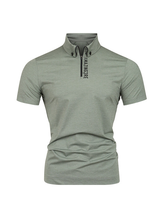 MEN DUAL-FIT PK T-SHIRT KHAKI