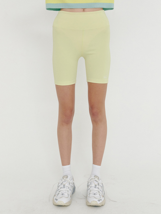 Logo Biker Shorts Lime