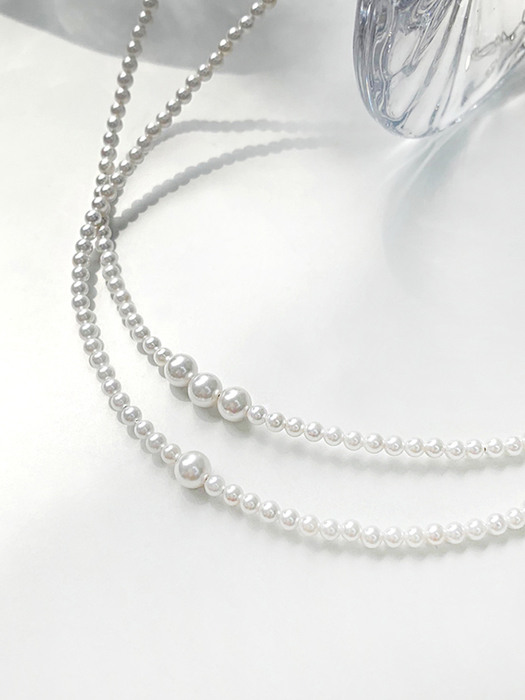 Natural Point Nucleus Pearl Necklace