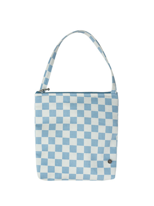 Poppet bag_ Checkerboard light blue
