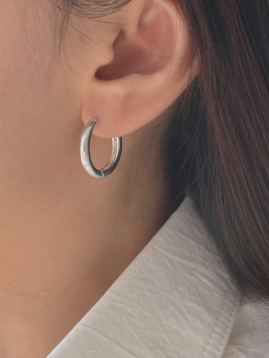 silver925 bold ring earring