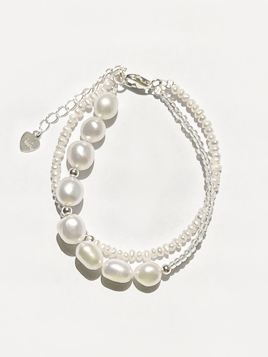 Two Different Pearls Bracelet (Silver 925)