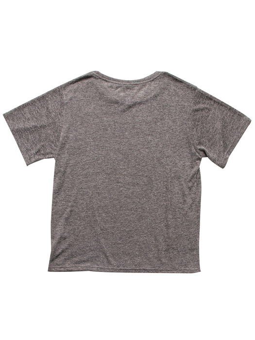 U-NECK TEE CHARCOAL