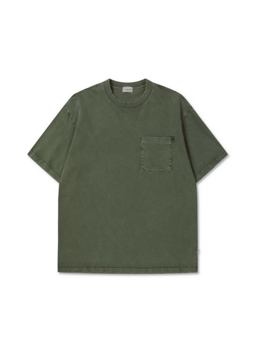 GARMENT DYED TEE 가먼트 다잉 티셔츠 (Greyish Khaki)