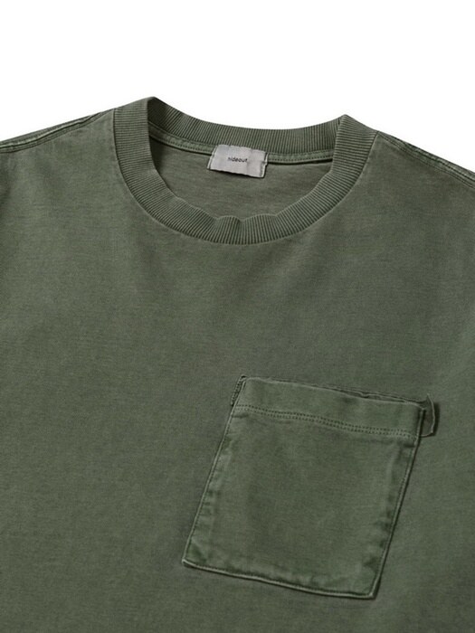 GARMENT DYED TEE 가먼트 다잉 티셔츠 (Greyish Khaki)