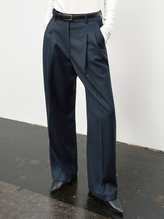 (올시즌) WOOL BLEND LONG WIDE SLACKS_GREY