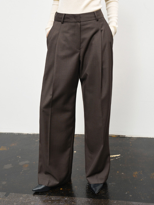 (올시즌) WOOL BLEND LONG WIDE SLACKS_GREY