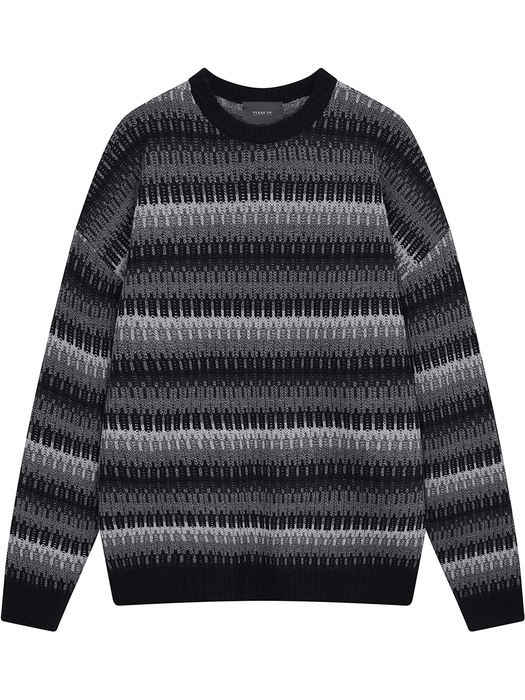 6Mix knit Sweater - Gray Mix (FL-159)
