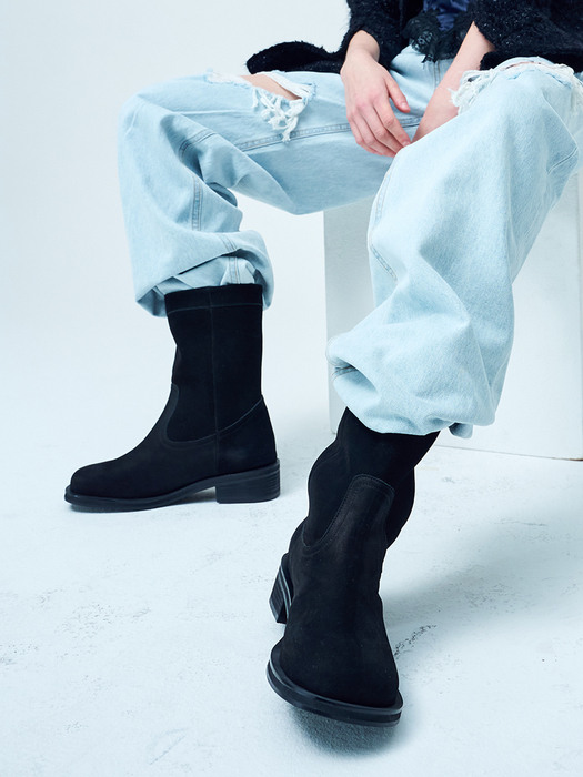 Homs middle boots(Black)