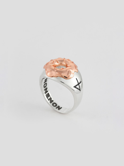 DONUT RNG SILVER925(18K ROSEGOLD PLATED)