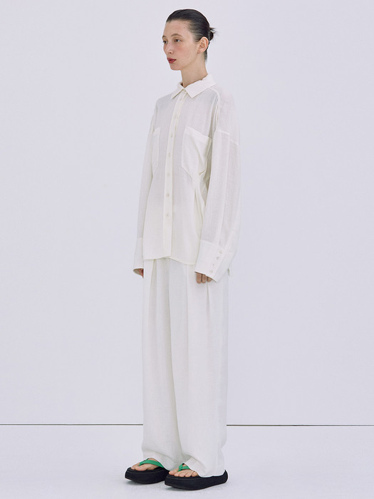 Oversized Linen Shirt_Ivory