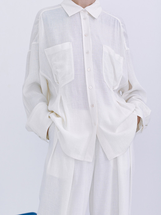 Oversized Linen Shirt_Ivory