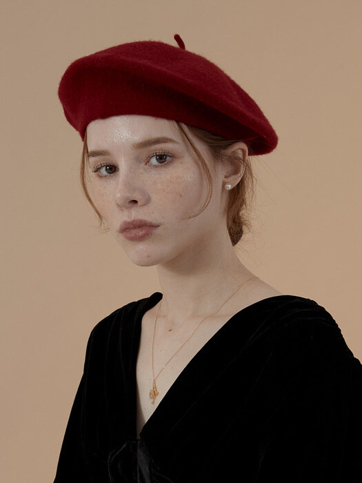Emily Wool Beret(Red)