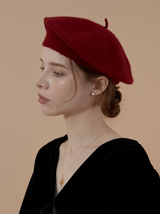 Emily Wool Beret(Red)