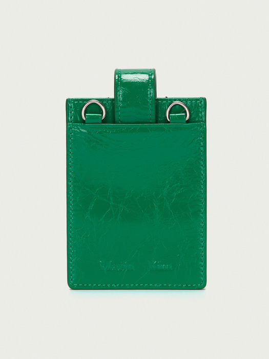 ACCORDION NECKLACE WALLET IN GREEN