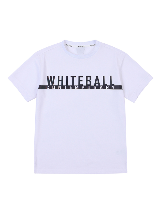 화이트볼 골프웨어 남성 피케 라운드 티셔츠 (WHITE)