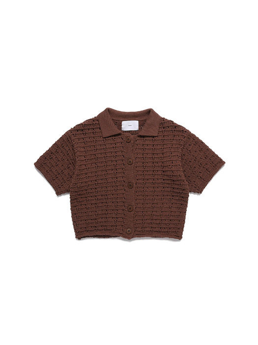 22SS Button Knit Cardigan_Mocha brown