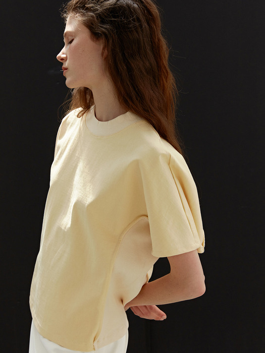 TWR COTTON RIBBED TOP YELLOW