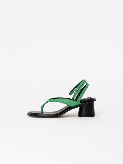 Colotum Strappy Sandals in Ultra Green with Black