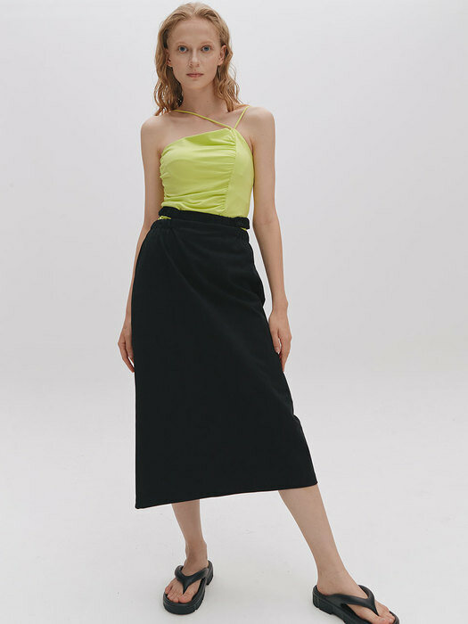 CUT OUT SKIRT(BLACK)