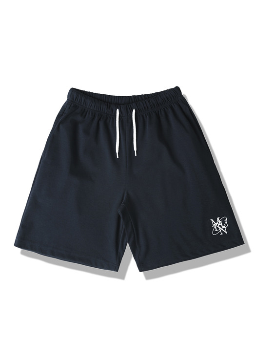 Cool cotton Needlework Short Pants_Navy