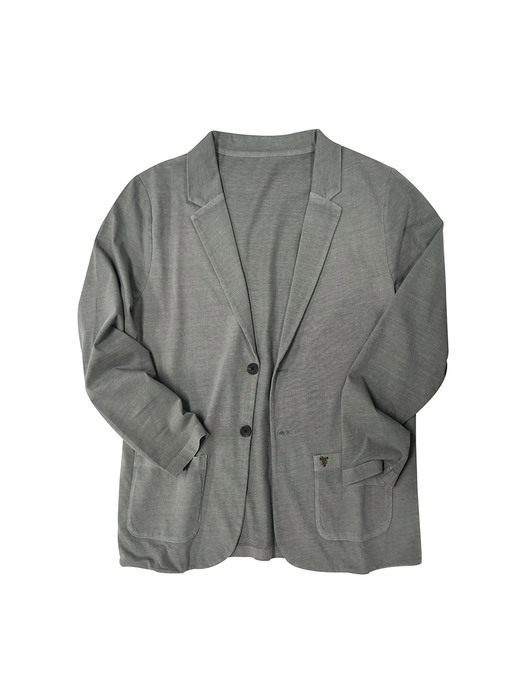 supima cotton jersey cardigan - grey