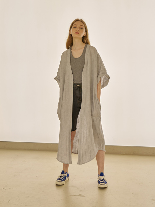 Slit robe (Gray)